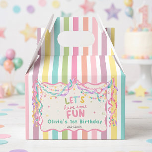 Colorful Whimsical Girl Birthday Favor Boxes