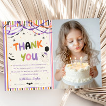 Colorful Whimsical Halloween Birthday Photo