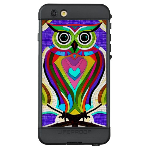 Colorful Whimsical  Owl with Heart LifeProof NÜÜD iPhone 6s Plus Case