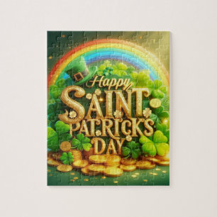 Colorful, whimsical Rainbow Saint Patrick's Day Jigsaw Puzzle