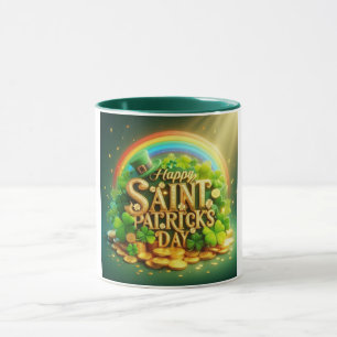 Colorful, whimsical Rainbow Saint Patrick's Day Mug