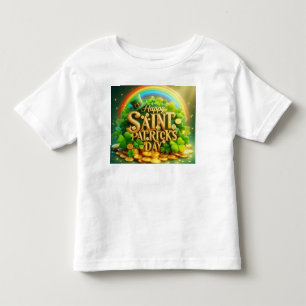 Colorful, whimsical Rainbow Saint Patrick's Day Toddler T-shirt