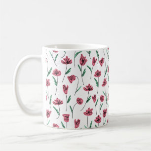 Colorful Whimsical Scribbly Floral Coffee Mug