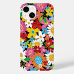 Colorful Whimsical Spring Flowers Garden Girly Case-mate Iphone 14 Case at Zazzle