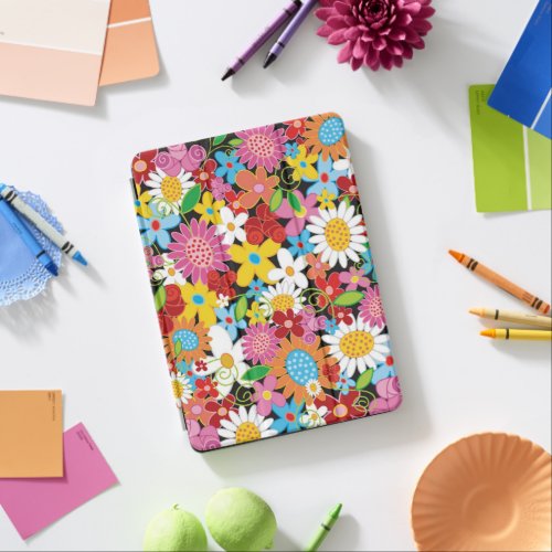 Colorful Whimsical Spring Flowers Garden Girly iPad Air Cover