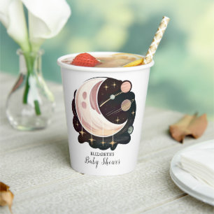 Colorful Whimsical Stars Baby Shower Paper Cups