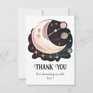 Colorful Whimsical Stars Baby Shower Thank You Card