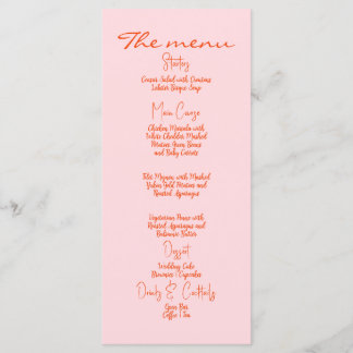 Colorful Whimsical Vintage Handwritten Style Menu
