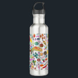 Colorful Whimsical Watercolor Fruits Veggies Stainless Steel Water Bottle<br><div class="desc">Enjoy this whimsical watercolor fruits and veggies pattern with this colorful waterbottle. You can always add your own text. Let me know if you'd like something custom made. If you buy it, thank you! Be sure to share a pic on Instagram of it in action and tag me @shoshannahscribbles :)...</div>