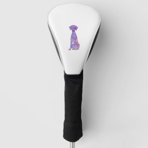 Colorful Whippet Golf Head Cover