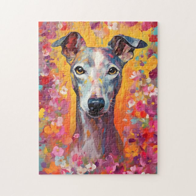 Colorful Whippet Jigsaw Puzzle (Vertical)