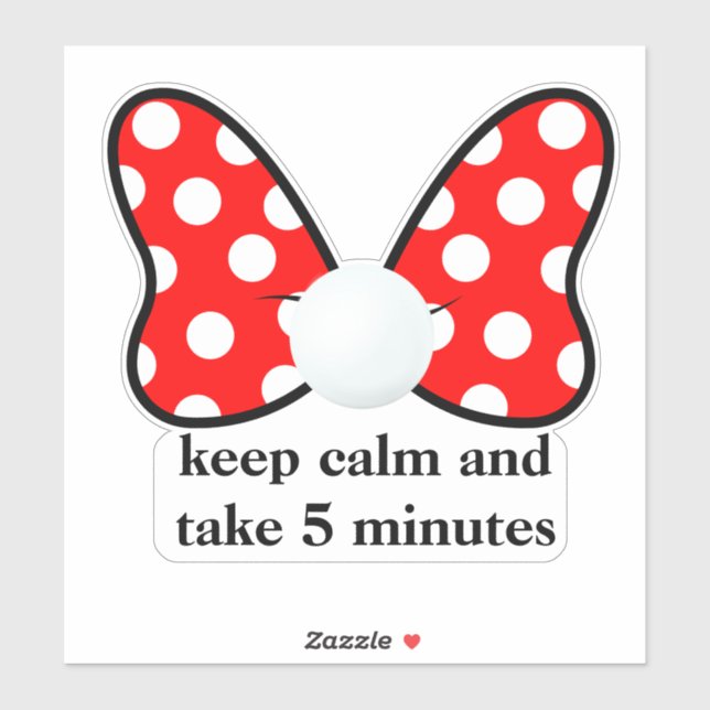 Colorful White and Red Ribbon Sticker (Sheet)