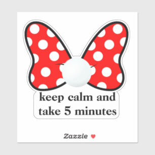 Colorful White and Red Ribbon Sticker