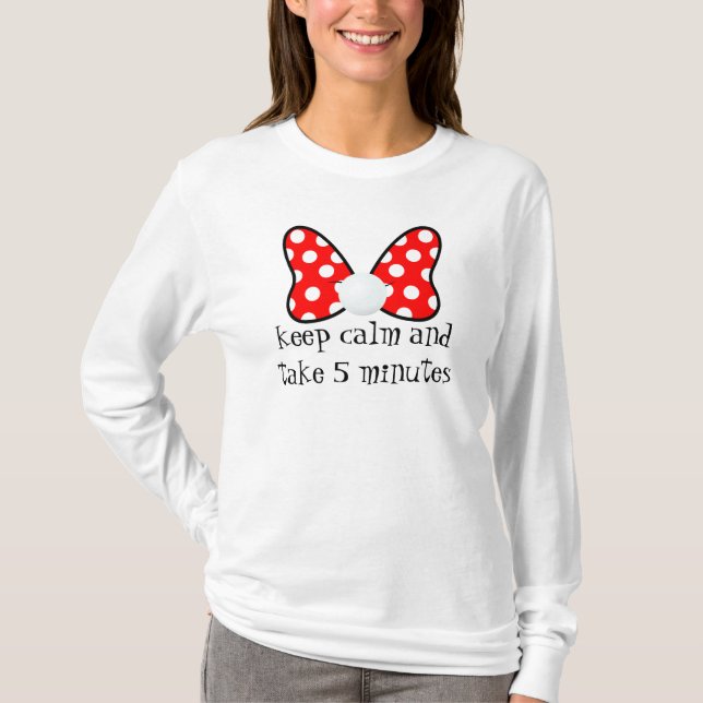 Colorful White and Red Ribbon T-Shirt (Front)