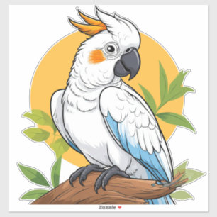 Colorful White Cockatoo Sticker