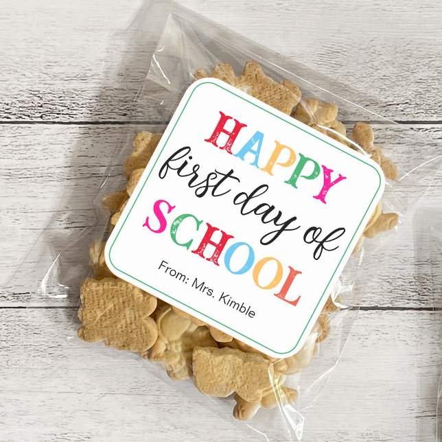 Colorful Whiteboard School Sticker (Square) (Creator Uploaded)