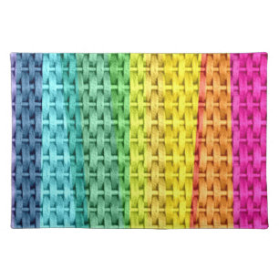 Colorful wicker graphic design placemat