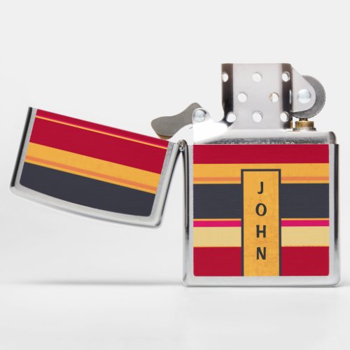 Colorful Wide Stripes Zippo Lighter