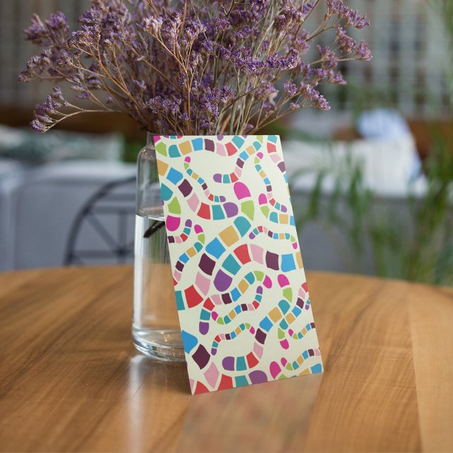 Colorful Wiggle Worm Pattern Invitation (Creator Uploaded)