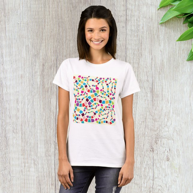 Colorful Wiggle Worm Pattern T-Shirt (Creator Uploaded)