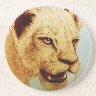 Colorful Wild Animal - Lion, SandStone Coaster