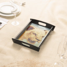 Colorful Wild Animal - Lion, Serving Tray