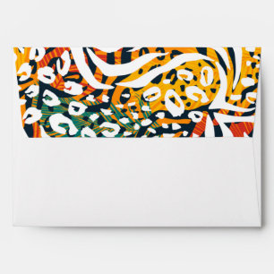 Colorful Wild Animal Print Pattern Envelope