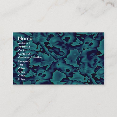 Colorful Wild blue shapes Business Card Template