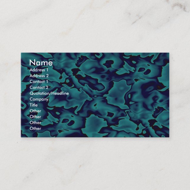 Colorful Wild blue shapes Business Card (Front)