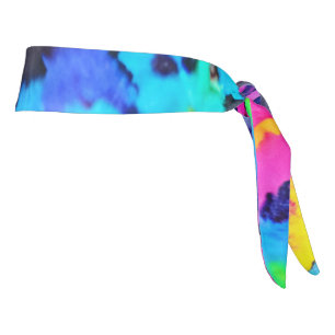 Colorful Wild Cheetah Tye Dye Pattern Tie Headband