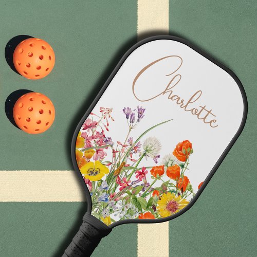 Colorful Wild Flowers Country Botanical Name Pickleball Paddle