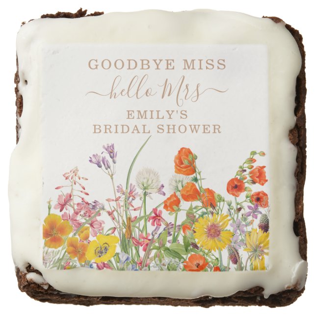 Colorful Wild Flowers Country Floral Goodbye Miss Brownie (Front)