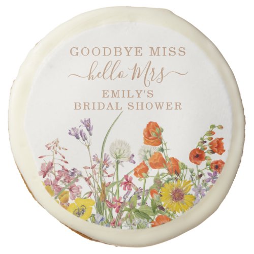 Colorful Wild Flowers Country Floral Goodbye Miss Sugar Cookie