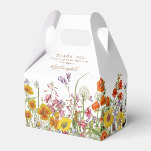 Colorful Wild Flowers Country Future Mrs Floral Favor Boxes