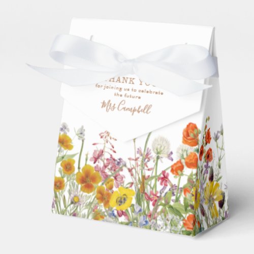 Colorful Wild Flowers Country Future Mrs Floral Favor Boxes