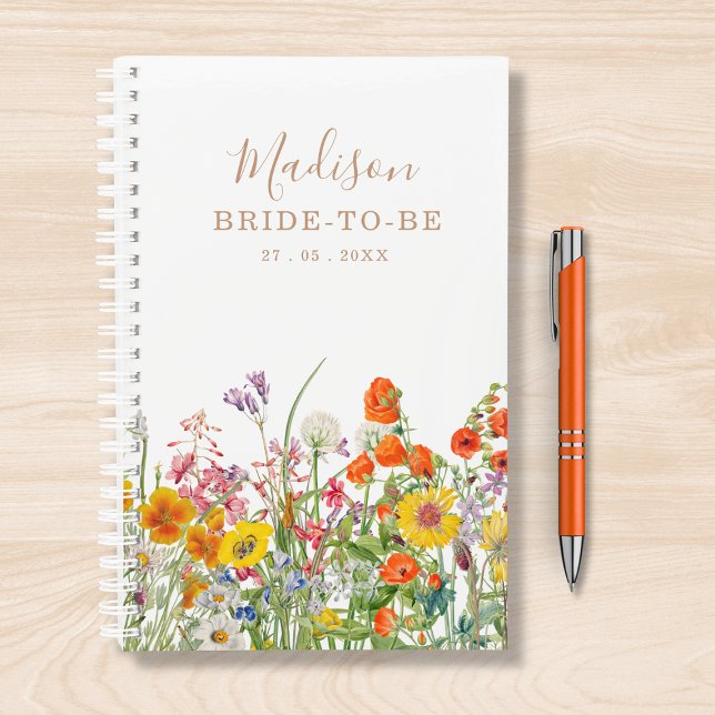 Colorful Wild Flowers Country Personalized Wedding Planner (Creator Uploaded)