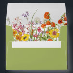 Colorful Wild Flowers Country Wedding Envelope<br><div class="desc">Colorful Wild Flowers Country envelopes features pretty country flowers in orange,  yellow,  purple and pink on a white background with your personalized mailing address information on the reverse. Personalize by editing the text in the text boxes. Designed for you by ©Evco Studio www.zazzle.com/store/evcostudio</div>