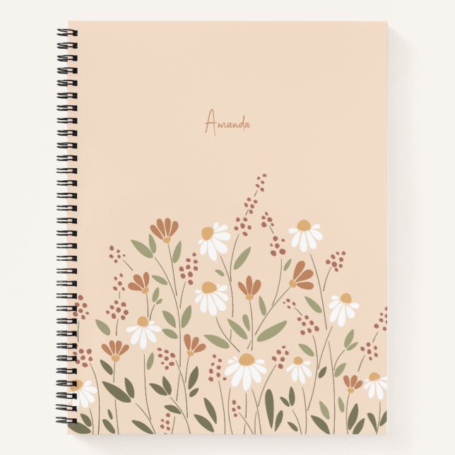 Colorful wild flowers II Notebook (Front)