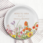 Colorful Wild Flowers Miss To Mrs Bridal Shower Paper Plates<br><div class="desc">Colorful Wild Flowers Country Wedding Miss To Mrs Bridal Shower Paper Party Plates features pretty country flowers in orange, yellow, purple and pink on a white background with your custom information. Perfect for your special Hen's Party, Bachelorette Party, Bridal Shower, Pamper Party, Bachelorette Weekend and wedding celebration with modern botanical...</div>