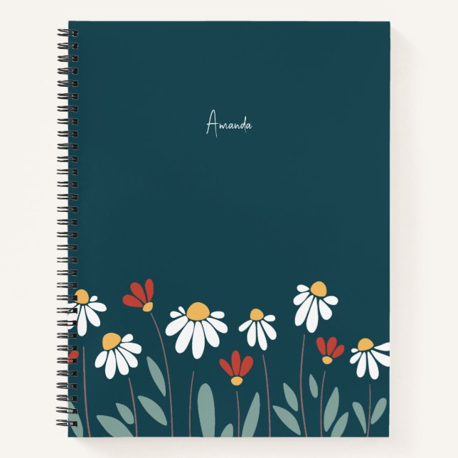 Colorful wild flowers notebook (Front)