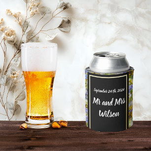 Colorful Wild Flowers Wedding Can Cooler