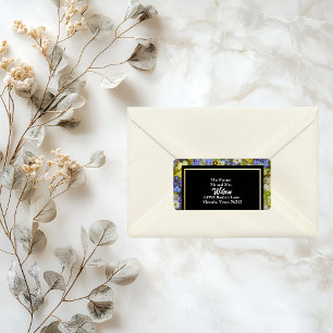 Colorful Wild Flowers Wedding Return Address Label