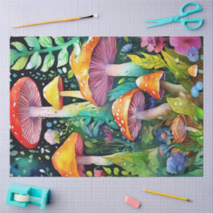 Colorful Wild MushroomsTissue Paper