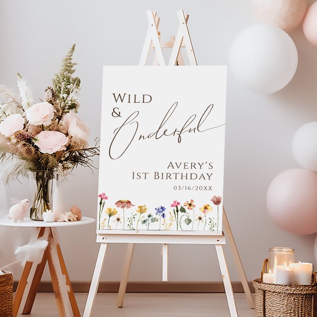 Colorful Wild & Onederful Welcome Birthday Sign (Creator Uploaded)