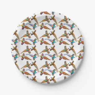Colorful Wild Pheasant Birds Paper Plates
