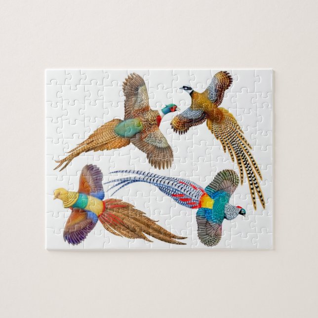Colorful Wild Pheasants Puzzle (Horizontal)