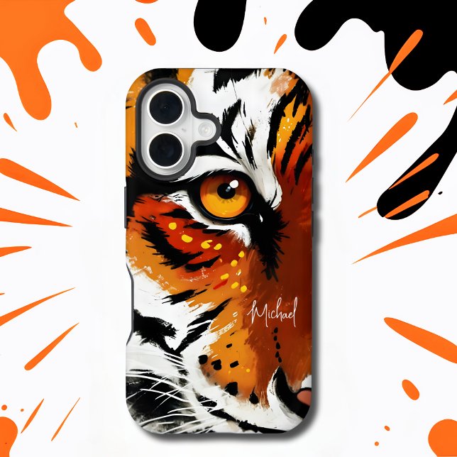 Colorful Wild Tiger's Eye Phone Case (Creator Uploaded)
