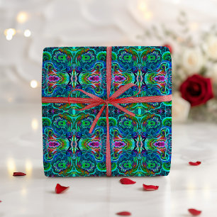 Colorful Wilde Kaleidoscope Psychedelic Patter Wrapping Paper