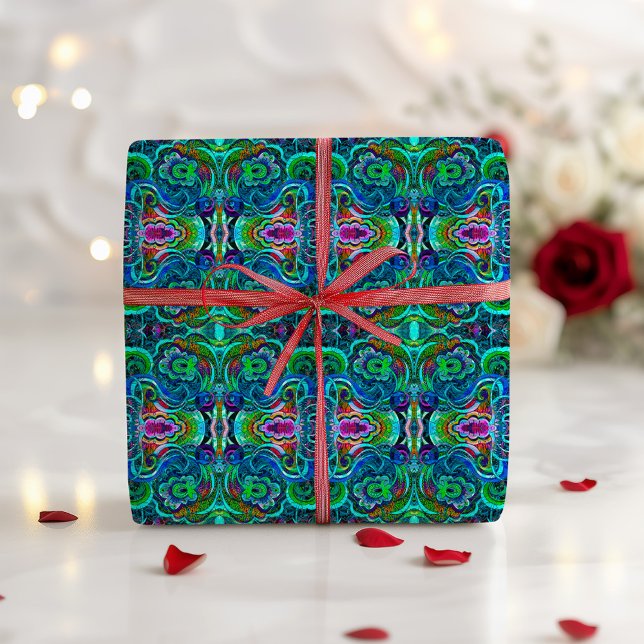 Colorful Wilde Kaleidoscope Psychedelic Patter Wrapping Paper (Creator Uploaded)