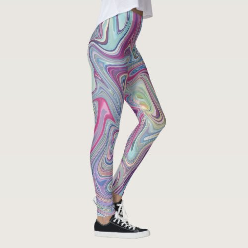 Colorful Wilde Marble Swirls Leggings